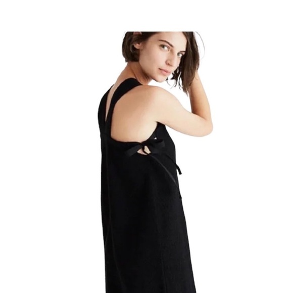 Madewell Side Tie Mini Dress in Black - Picture 1 of 6